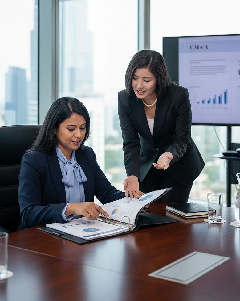 CM&A Bookkeeping Office in Canada Bookkeeping office with accountant reviewing documents